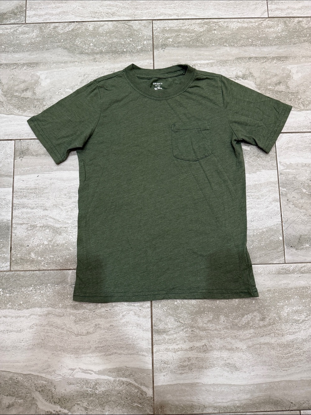 Carter's Olive Green Short Sleeve Pocket Tee